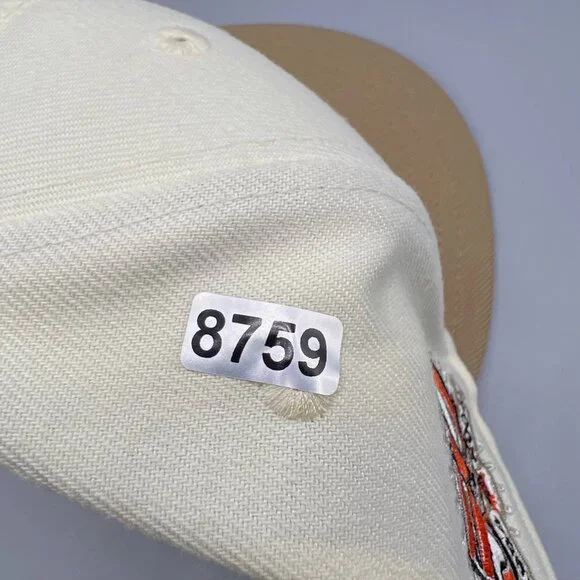Baltimore Orioles Hat Men 7 5/8 White Brown‎ 59Fifty New Era MLB Fitted Cap